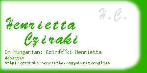 henrietta cziraki business card